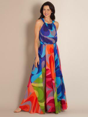 Popular Floral-Print Straps Cross Neck Sleeveless Beach Maxi Dress