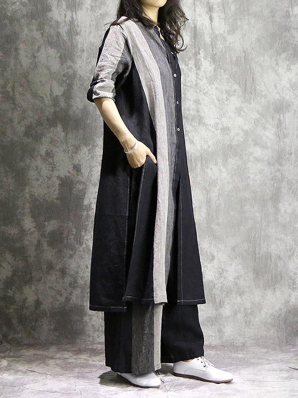 Irregular Trendy Long Suit from Classical Material