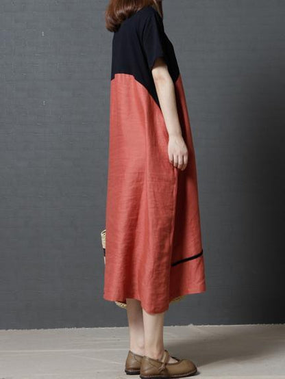 Original Vacation Long Dress in Orange or Coffee Color