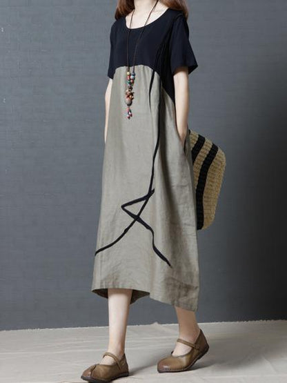 Original Vacation Long Dress in Orange or Coffee Color