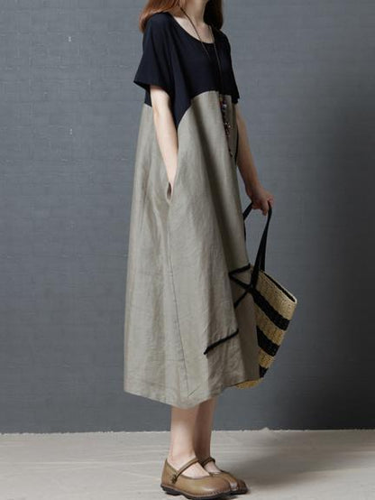 Original Vacation Long Dress in Orange or Coffee Color