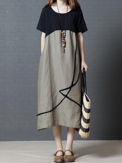 Original Vacation Long Dress in Orange or Coffee Color