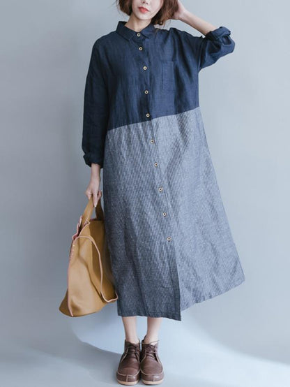 Comfortable Floral Printing Blouse Dress