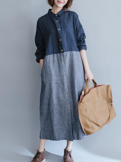 Comfortable Floral Printing Blouse Dress