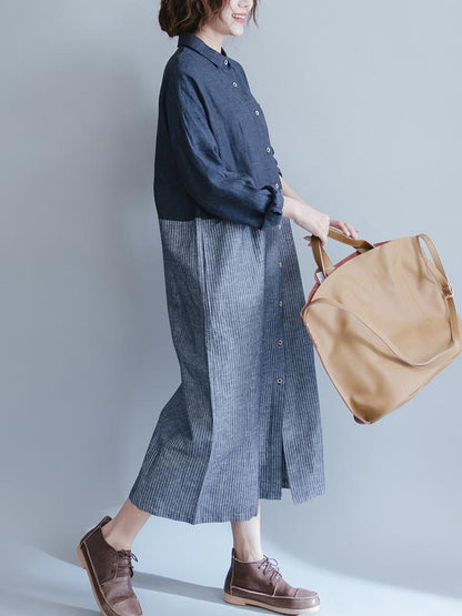 Comfortable Floral Printing Blouse Dress