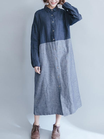 Comfortable Floral Printing Blouse Dress