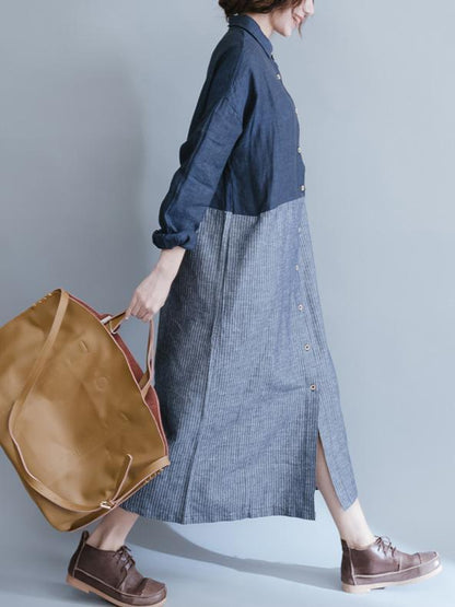 Comfortable Floral Printing Blouse Dress