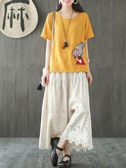 Loose Comfortable Hollow Out Pants