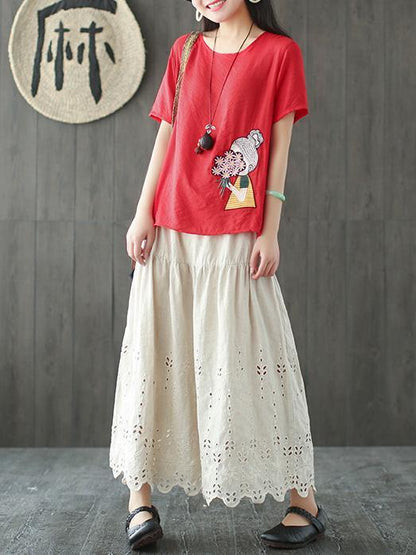 Loose Comfortable Hollow Out Pants