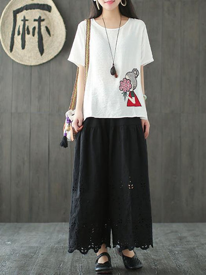Loose Comfortable Hollow Out Pants