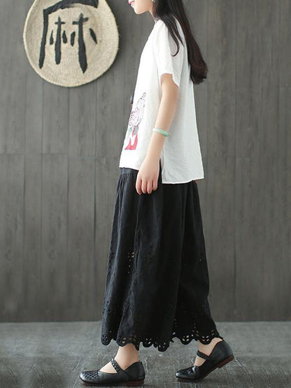 Loose Comfortable Hollow Out Pants