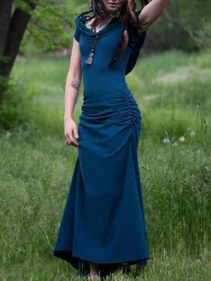 Vintage Sleeveless Hollow Slim Fit Maxi Dress