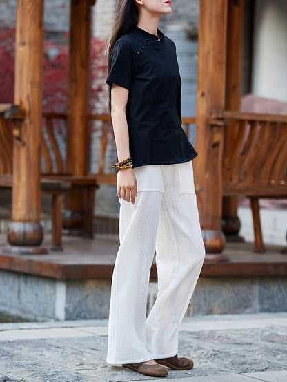 Comfortable Double Slubbed Gauze Pants