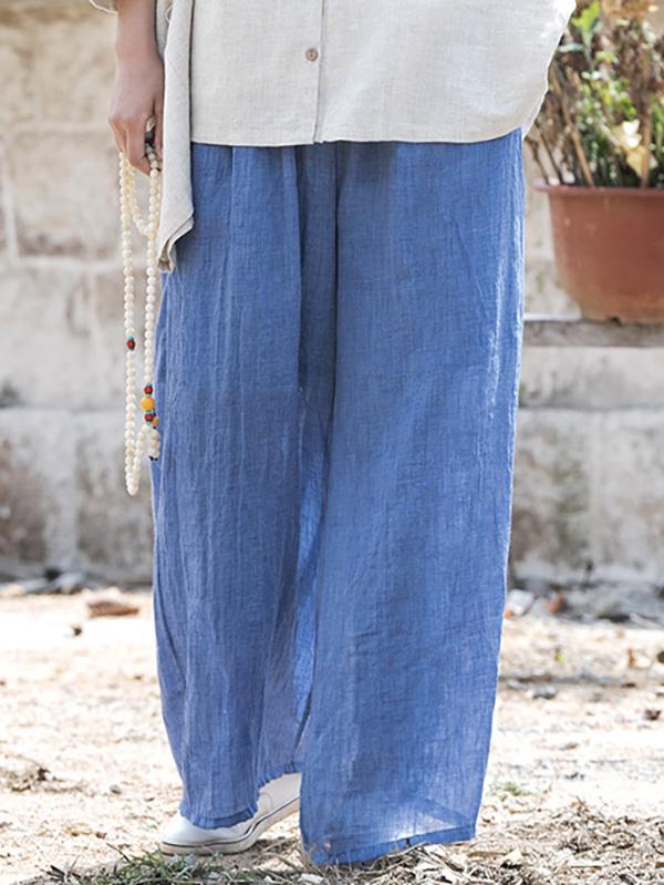 Super loose Linen Cotton Simple Pants