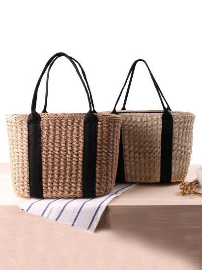 Original Handmade Book Bag in Brown and White Color