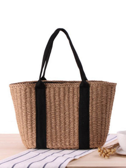 Original Handmade Book Bag in Brown and White Color