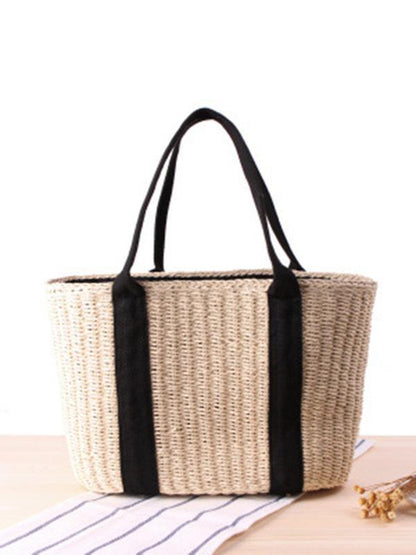 Original Handmade Book Bag in Brown and White Color