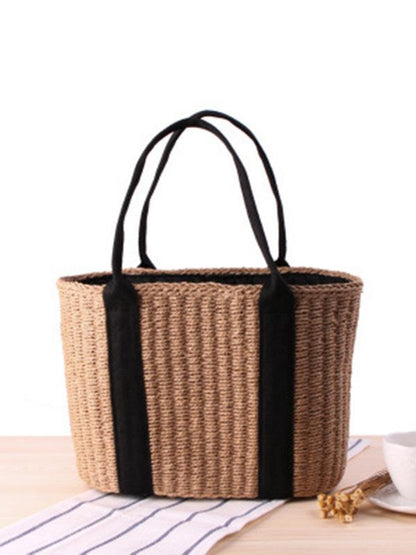 Original Handmade Book Bag in Brown and White Color