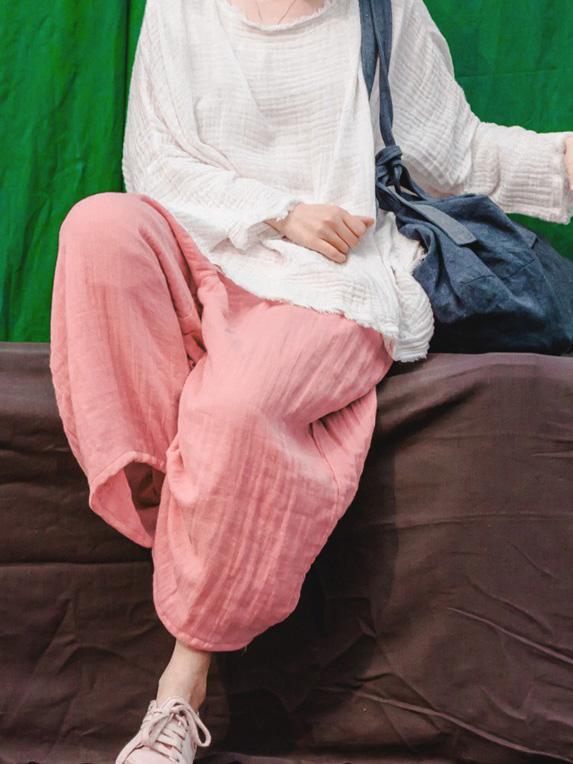 Loose Pure Color Soft pants