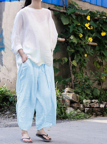 Loose Comfortable Pure Cotton&Color Pants