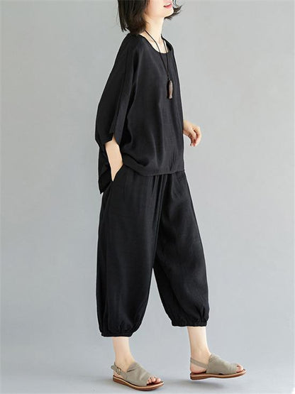 Super Loose Liberal Arts Black Suit