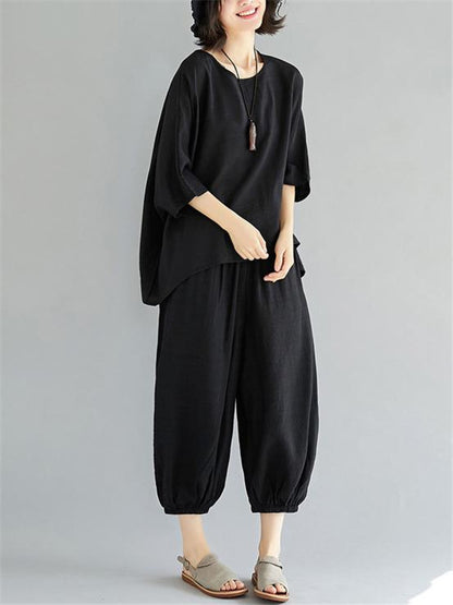 Super Loose Liberal Arts Black Suit