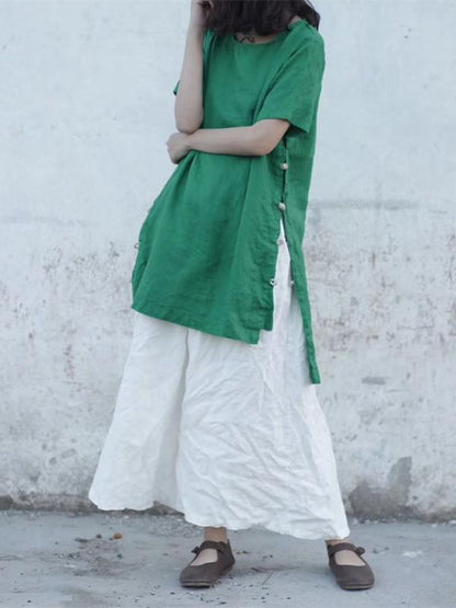 Super Loose Linen Cotton Pants