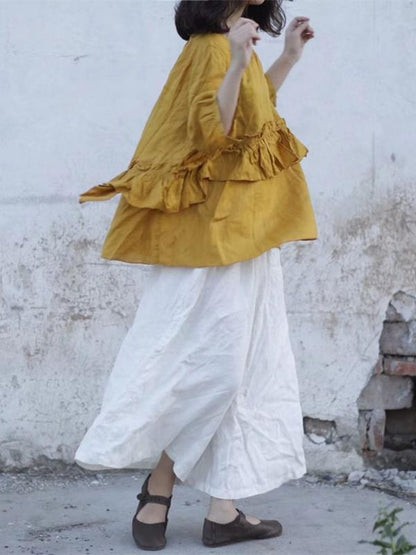 Super Loose Linen Cotton Pants