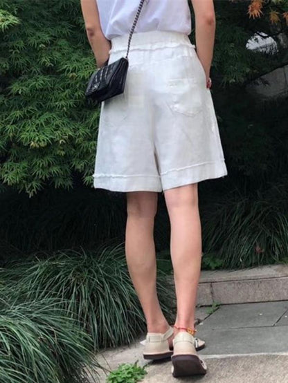 Pure Color Loose Comfortable Cotton Short