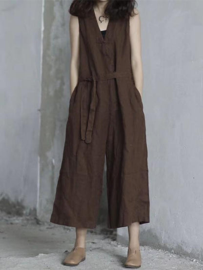 Original Cotton Jumpsuit Dress in Red or Black Color