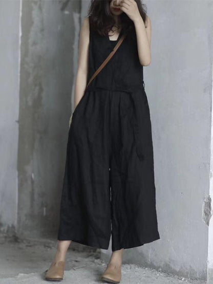 Original Cotton Jumpsuit Dress in Red or Black Color