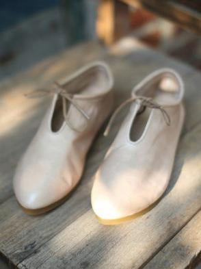 Traditional Style Leather Laces Casual Shoes