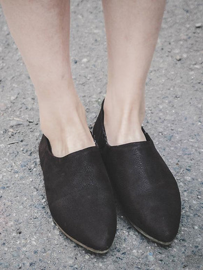 Import snakeskin Vintage pointed Shoes