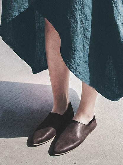 Import snakeskin Vintage pointed Shoes