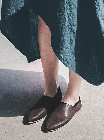 Import snakeskin Vintage pointed Shoes