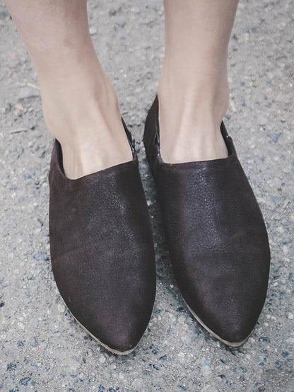 Import snakeskin Vintage pointed Shoes