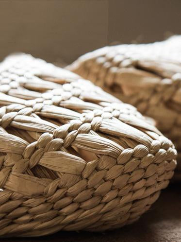 Pure natural manual Straw Slipper