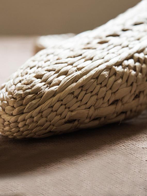 Pure natural manual Straw Slipper