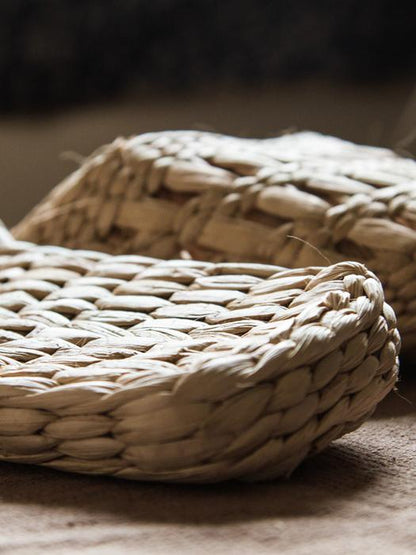 Pure natural manual Straw Slipper