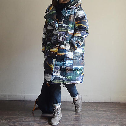 Hoodies Drawstring Casual Cartoon Print Coat