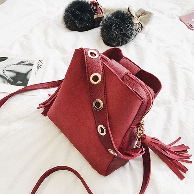 Fashion Scrub Women Bucket Bag
