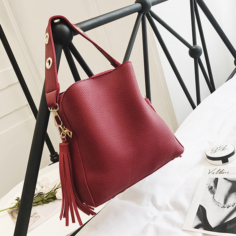 Fashion Scrub Women Bucket Bag