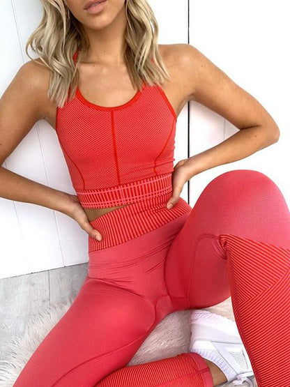 Knitting Seamless Breathable High Waist Yoga&Gym Suits ACTIVE WEAR