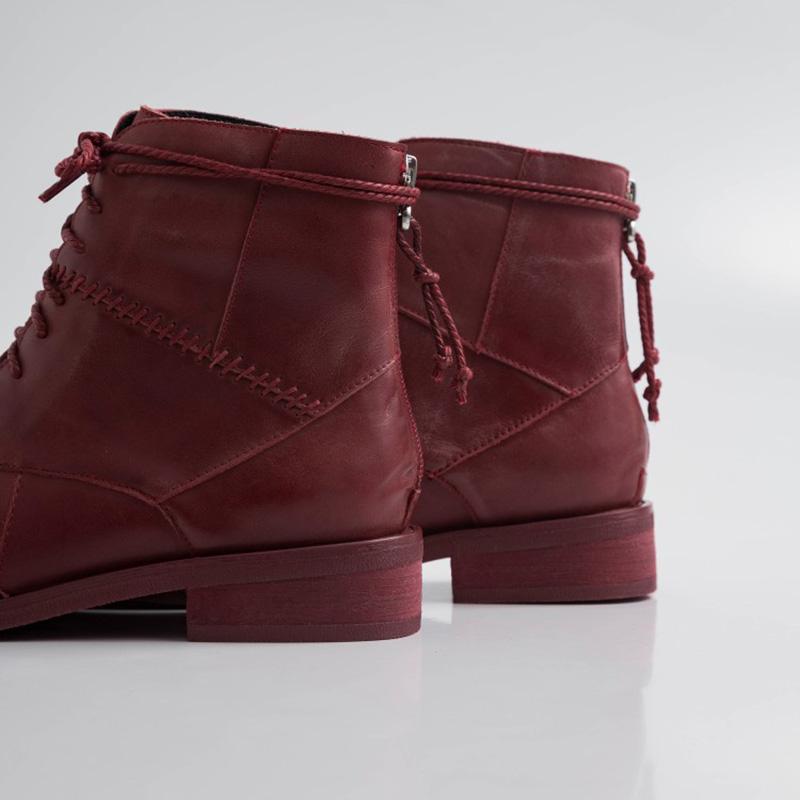 Zipper Genuine Leather Boots