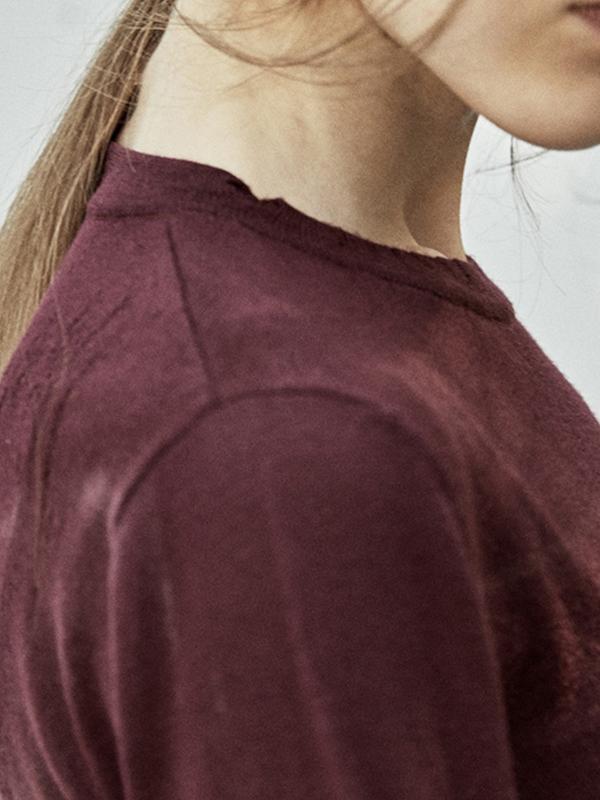 Autumn Hole Round Neck Long Sleeve Bottoming Shirt