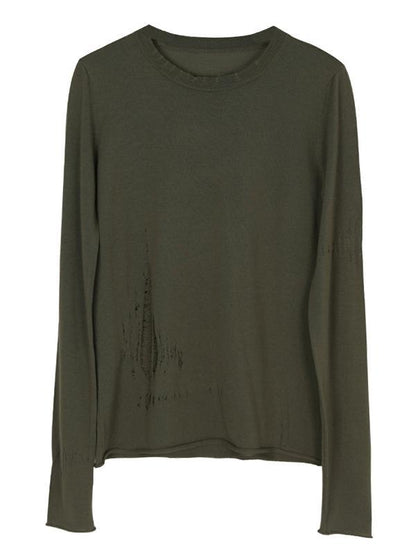 Autumn Hole Round Neck Long Sleeve Bottoming Shirt