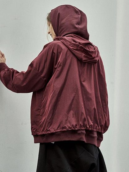 New Pure Color Hooded Sweatshirt