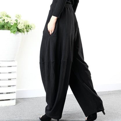 Plus Size - Casual Solid Color Comfortable Ultra-loose Pants