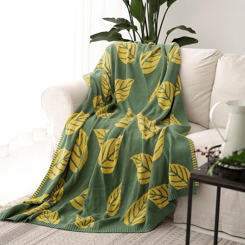 Cotton Winter Geometry Knitted Jacquard Soft Blanket