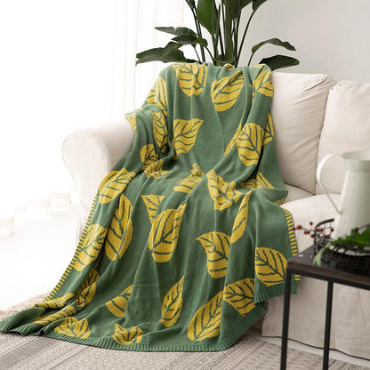 Cotton Winter Geometry Knitted Jacquard Soft Blanket
